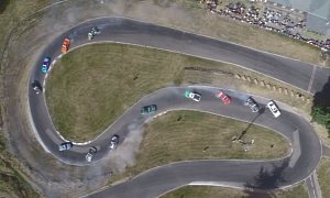 BMW’s Drift Mob Is Nothing Compared to this Twelve Car Tandem Drift