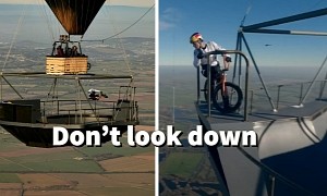 BMX Rider Kriss Kyle Does Insane Tricks at 2,000 Feet in World’s First Flying BMX Bowl