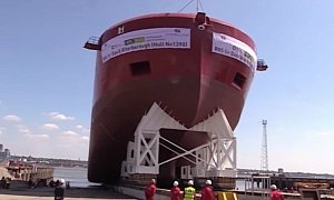 Boaty McBoatface Ship Launches as RRS David Attenborough