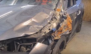 Body Shop Mechanic Brings Crashed Lexus NX Back from the Brink