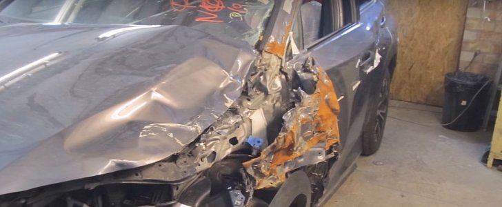 Body Shop Mechanic Brings Crashed Lexus NX Back from the Brink