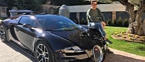 Bodyguard Crashes Cristiano Ronaldo’s Bugatti Veyron Into a Brick Wall