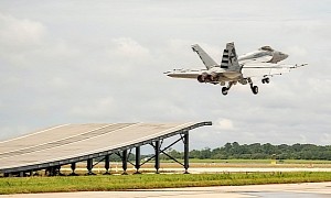 Boeing F/A-18 Super Hornet Makes a Ski Ramp Jump, Ready for Indian Navy Carriers
