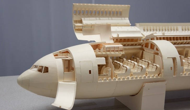 Boeing 777 Model Made from Paper