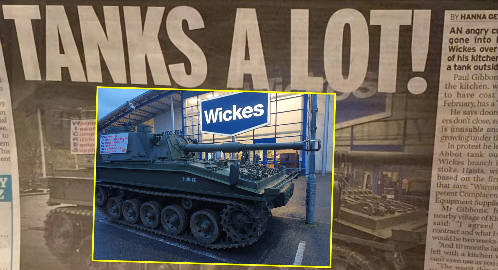 Bold! Angry Customer Brings “Tank” to Home Improvement Store, Makes a Stand