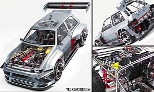 Bonkers Fiat Uno With Hayabusa Engine Turns Into 'Ultimate Track Toy' for Our Imagination