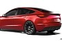 Booming Tesla Model 3 Gets Careful Digital Redesign, Now Has Feisty Roadster Cues