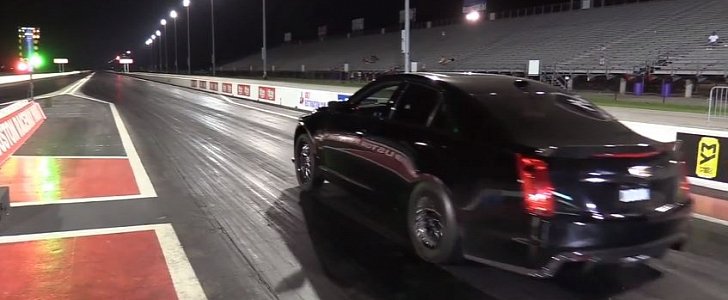 Boosted Cadillac CTS-V Goes Drag Racing