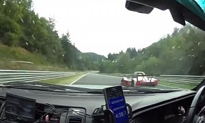 Boosted Toyota Supra Chases Radical in Nurburgring Traffic, Goes For The Pass