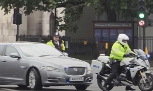 Boris Johnson’s Jaguar XJ Rear-Ended by Security Detail in Protester “Ambush”