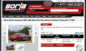 Borla Exhaust for Aston Martin DB9, DBS, Vanquish Priced at $2,999