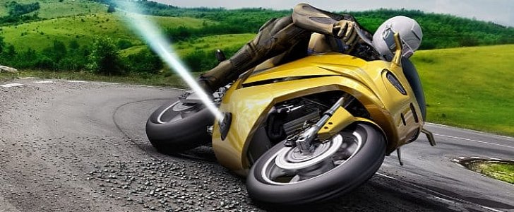 Bosch to use compressed air to help motorcycles recover from a skid