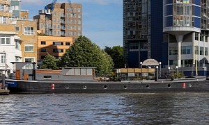 Bosco Is an Old Cargo Barge Reborn as a Floating Luxury Mansion on The Thames