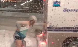 Boston Police Van Stuck in Snow Gets a Hand From Man Dressed as Disney’s Elsa