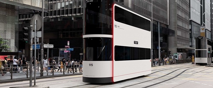 The Island tram concept: driverless, electric and very airy inside