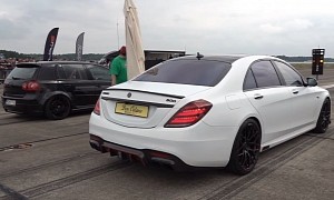 Brabus 800 S-Class Races 400 HP Toyota GR Yaris and 500 HP Golf GTI, Obliteration Ensues