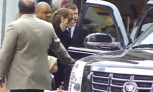 Brad and Angelina Arrive at Autograph Signing in Cadillac