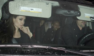 Brad and Angelina Drive Their Kids in a Chevrolet Suburban