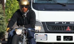 Brad Pitt Enjoys a Solo Bike Ride on L.A. Streets