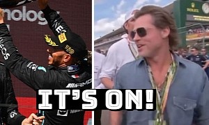 A Rumor We Hope Is True: Brad Pitt Actually Racing Lewis Hamilton for Apple F1 Movie