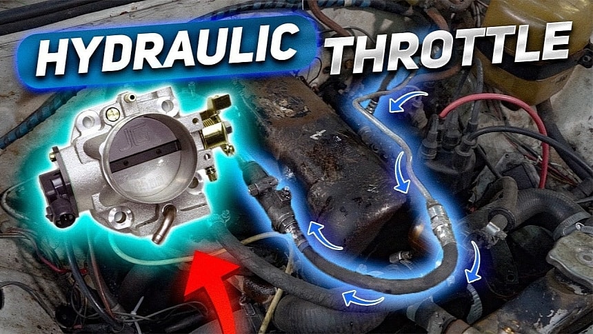 Brake fluid instead of accelerator cable