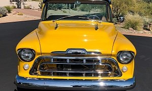 Brand New 1955 Chevrolet Cameo Pickup Is One Grumpy-Looking Bee
