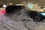 Brand New BMW X5 Does Donuts in Russian Parking Lot