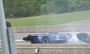 Brand-New Corvette Met Its Demise in Fiery Wreck, Eric Bain Was (Mostly) Well