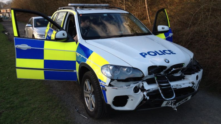 Wrecked Police BMW X5