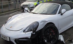 Brand New Porsche Boxster GTS Gets Stolen and Totaled, Police Chase Footage Is Painful