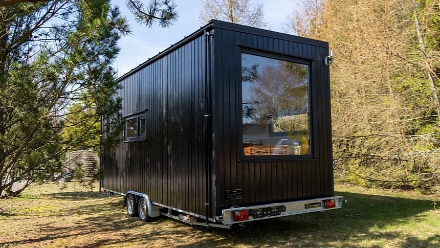 The 2024 Cumin tiny house is the first model in the new Mobi Invest series of tiny homes for entrepreneurs