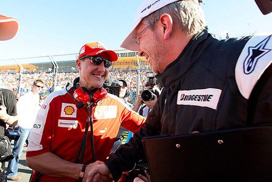 Michael Schumacher and Ross Brawn