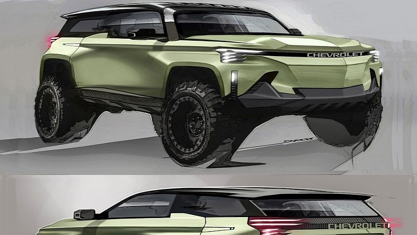 Chevrolet EV SUV rendering by darbymx5 for GM Design