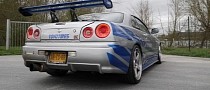 "Brian O'Conner's" 450-HP Nissan R34 Skyline GT-R Visits Europe, Gets Playful