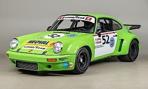 Bright Green 1974 Porsche 911 RSR 3.0 Selling in America as European Champion