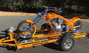 Bright Orange Eddie Trotta Custom Bike on Sale with Under 300 Miles on the Clock