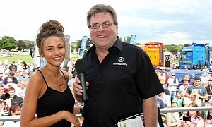 British Actress Michelle Keegan Steals the Show at a Trucking Festival