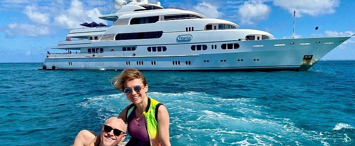 Caudwell and his wife Modesta spend plenty of vacations onboard their yacht Titania