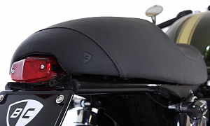 British Customs Surfaces Cafe Racer Seats for Modern Classic Triumphs [Photo Bike]
