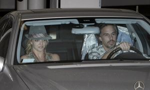 Britney and Jason Sitting in a Merc...