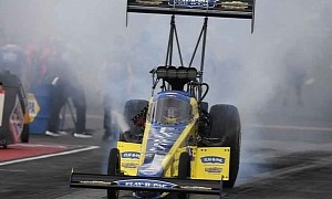 Brittany Force Rumbles to Top Fuel Qualifying Lead in Denver