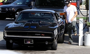 Brody Jenner Fills Up His Dodge Charger
