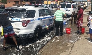 Brooklyn Community Hosts Car Wash for NYPD After Recent Water Attacks