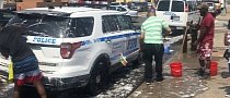 Brooklyn Community Hosts Car Wash for NYPD After Recent Water Attacks