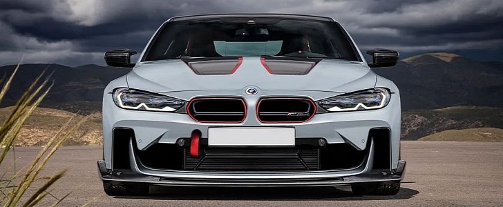 2023 BMW M4 CSL redesign rendering by spdesignsest