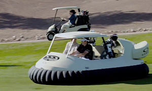 Bubba Watson Invents New Hovercraft Golf Cart