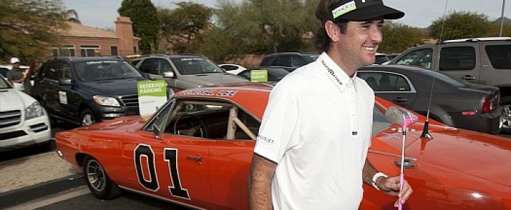 Bubba Watson with his General Lee car