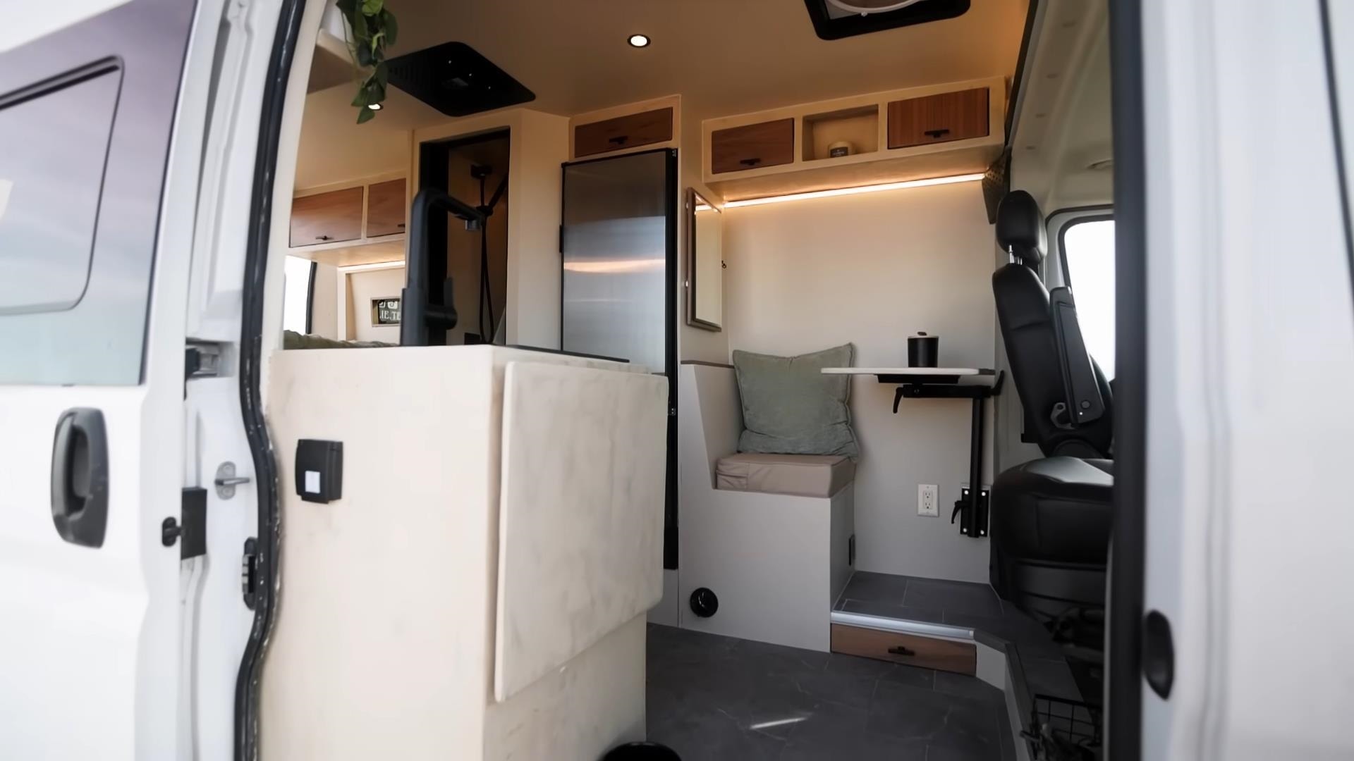 Budget-Friendly Camper Van Features a Refreshing and Modern Micro Concrete  Interior - autoevolution