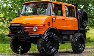 Buffed 1979 Mercedes Unimog 421 Flatbed Looks Ready for Edge-of-the-World Trips