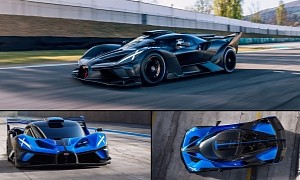 Bugatti Bolide Prototype Hits the Track in Naked Carbon Fiber